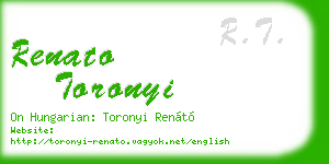 renato toronyi business card